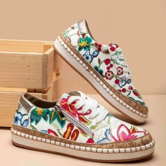 New style large size round toe flat casual ladies' single shoes 196