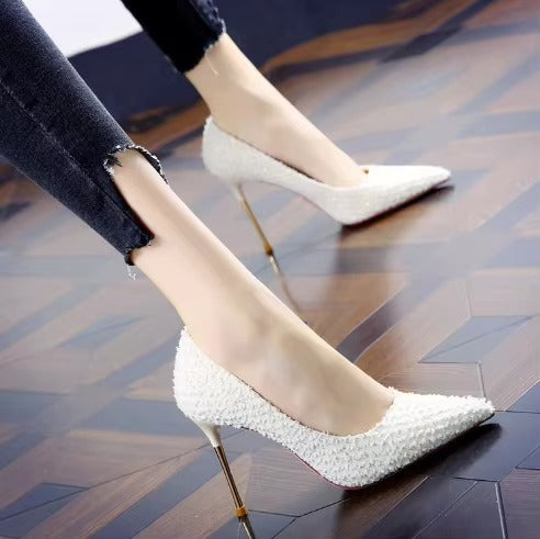 New pointed French stiletto sexy fashion women's shoes