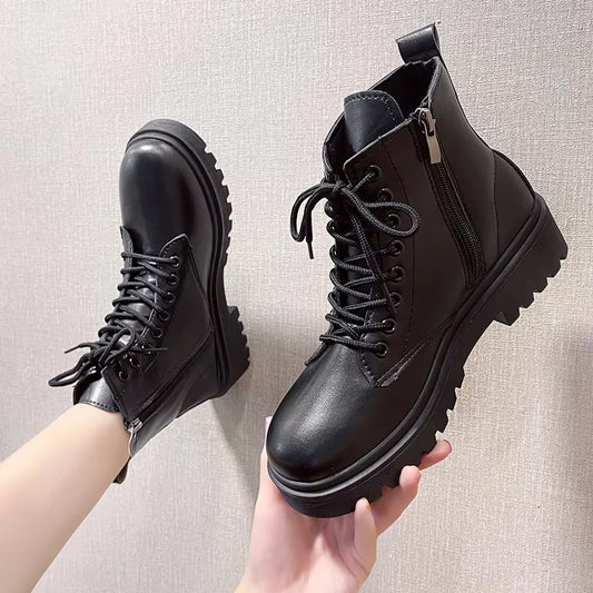 Size 35-42 women's black ankle boots – winter & spring 908