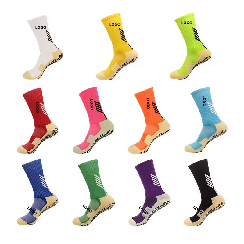 Football anti-slip grip socks – custom logo, high quality, professional athletic sport socks