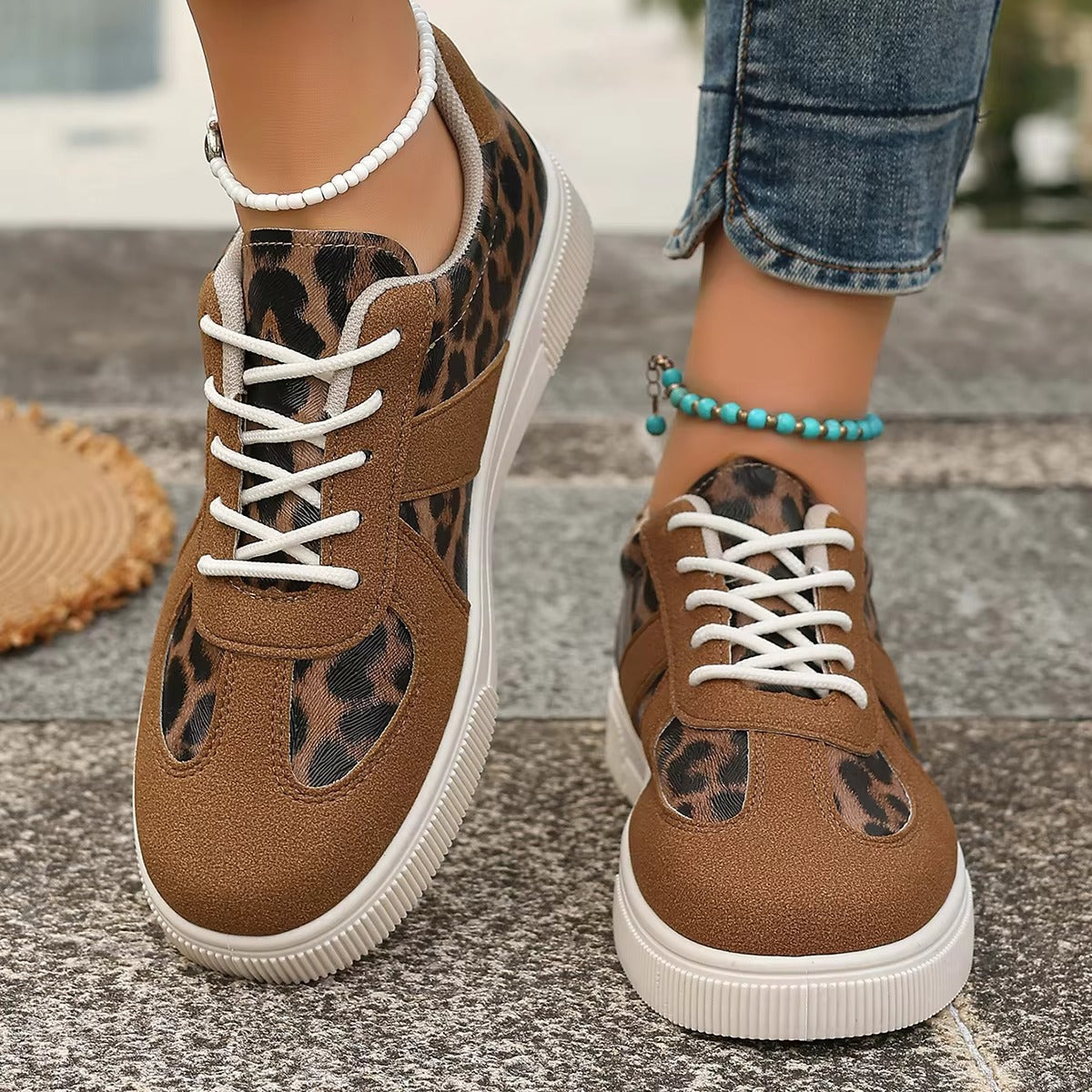 1660 2025 new leopard suede casual sneakers – women's, size 36-42