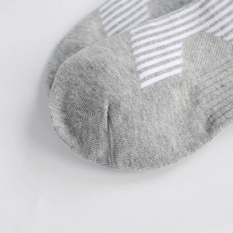 Unisex black gray sport ankle socks – athletic cotton, padded