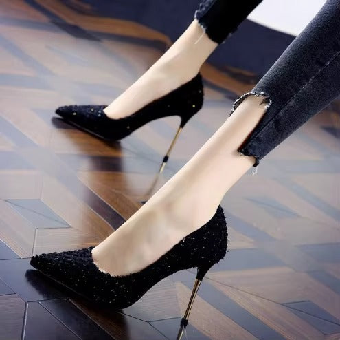 New pointed French stiletto sexy fashion women's shoes