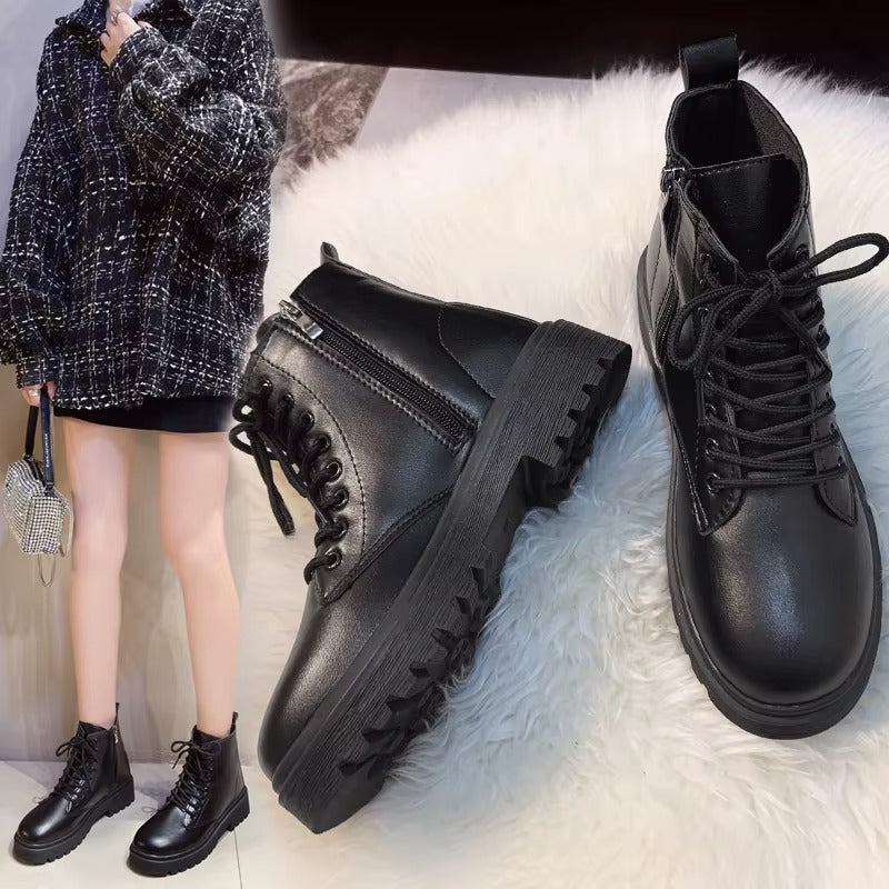 Size 35-42 women's black ankle boots – winter & spring 908