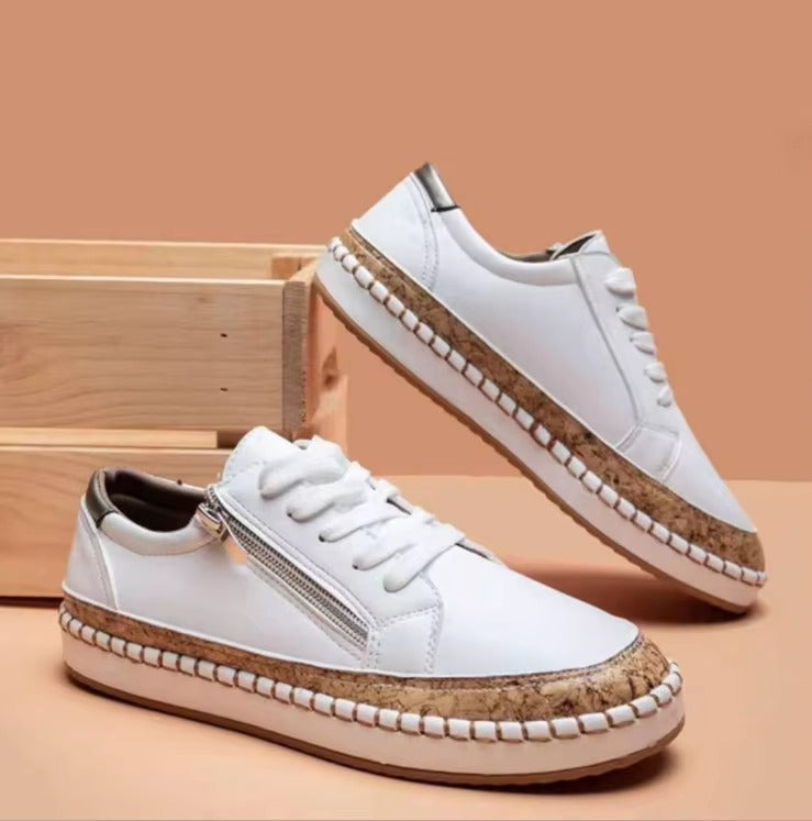New style large size round toe flat casual ladies' single shoes 196