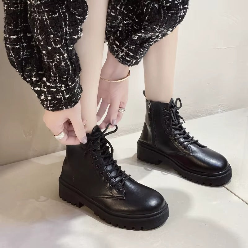 Size 35-42 women's black ankle boots – winter & spring 908