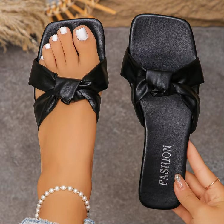 L123 new cross-belt flat sandals & slippers – summer, fashion, size 35-44, women's