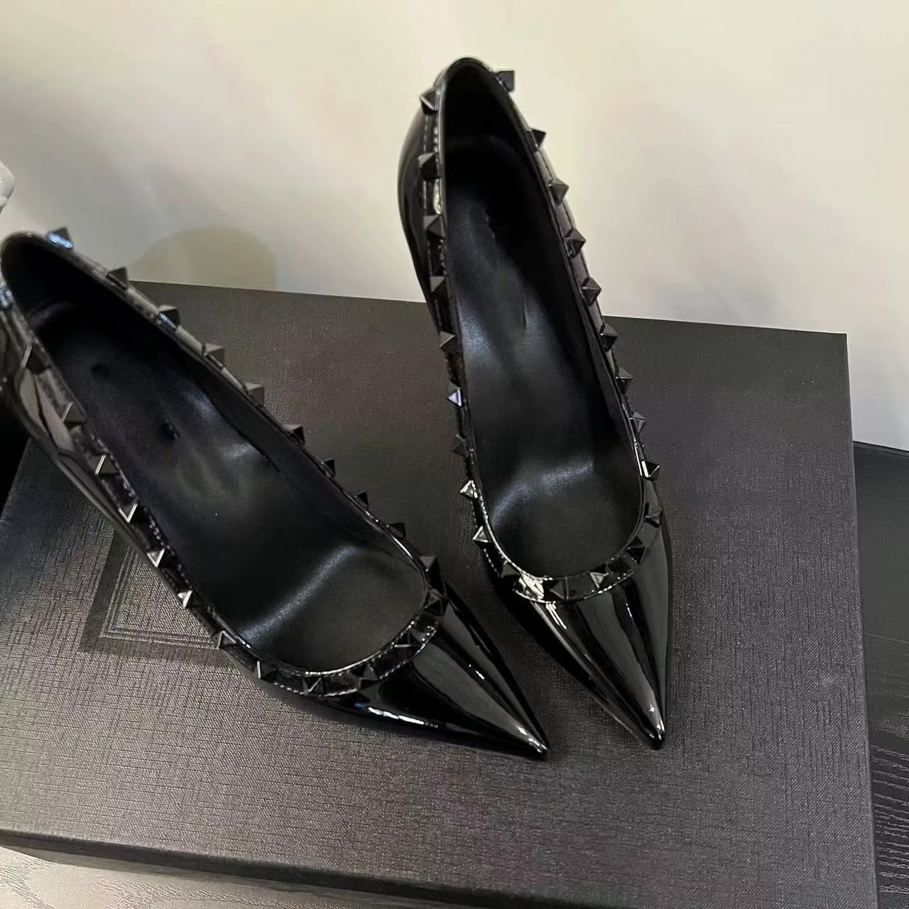 2158 black women's high heels – 7cm, lady, business, sexy, pure black