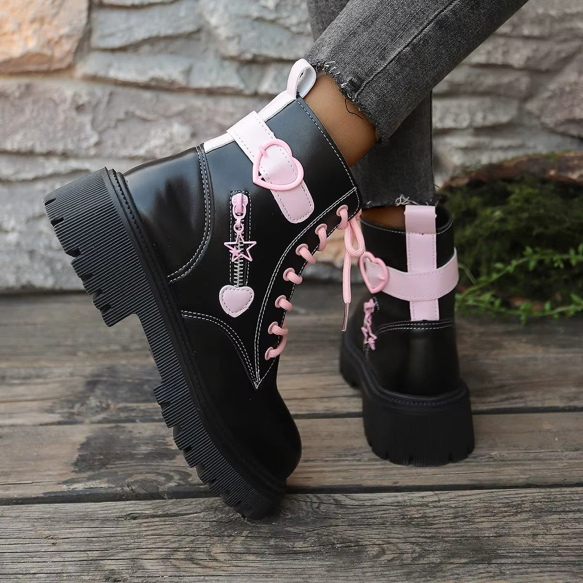 8001 pink girlish ankle boots – winter, lady, size 35-42, hot-selling, 2025 new design