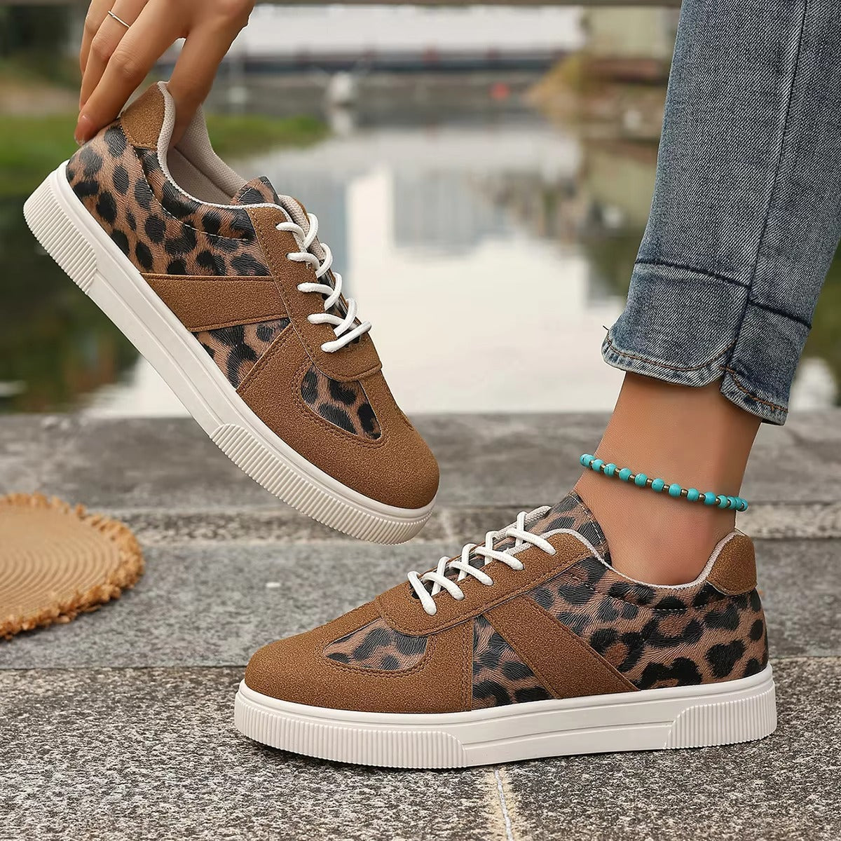 1660 2025 new leopard suede casual sneakers – women's, size 36-42