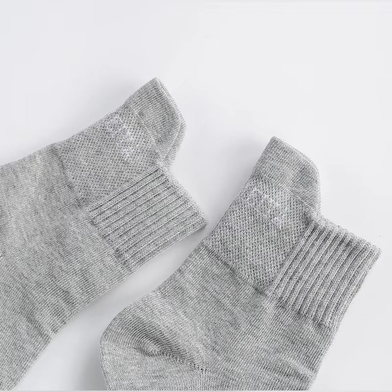 Unisex black gray sport ankle socks – athletic cotton, padded
