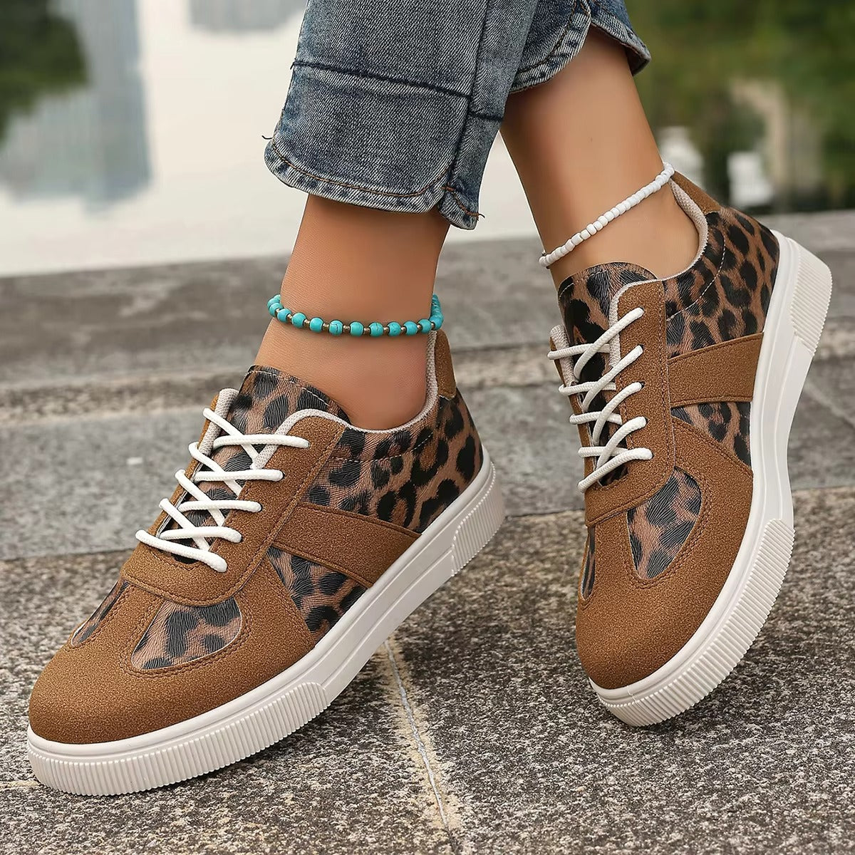 1660 2025 new leopard suede casual sneakers – women's, size 36-42