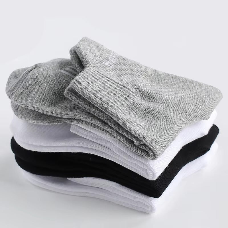 Unisex black gray sport ankle socks – athletic cotton, padded