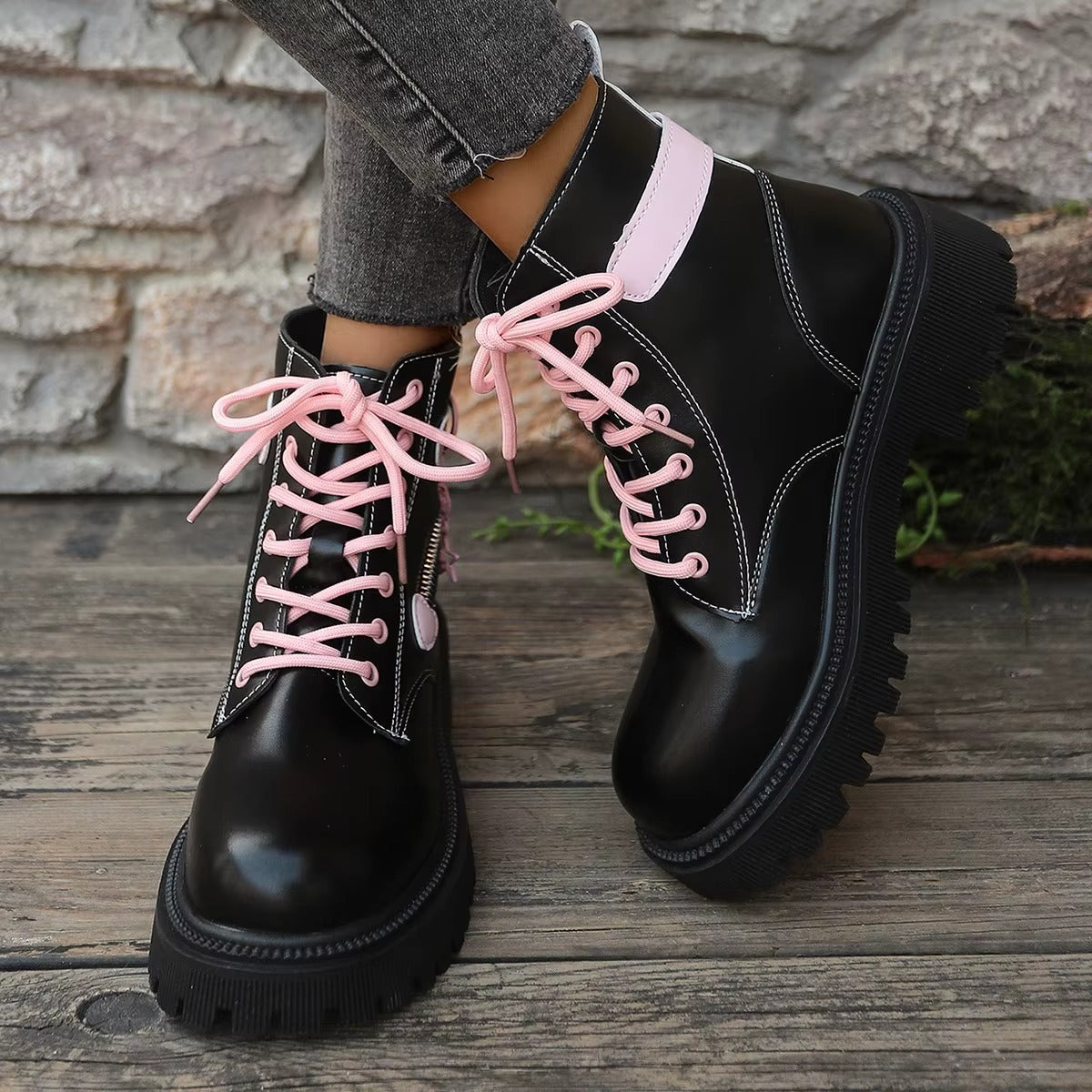 8001 pink girlish ankle boots – winter, lady, size 35-42, hot-selling, 2025 new design