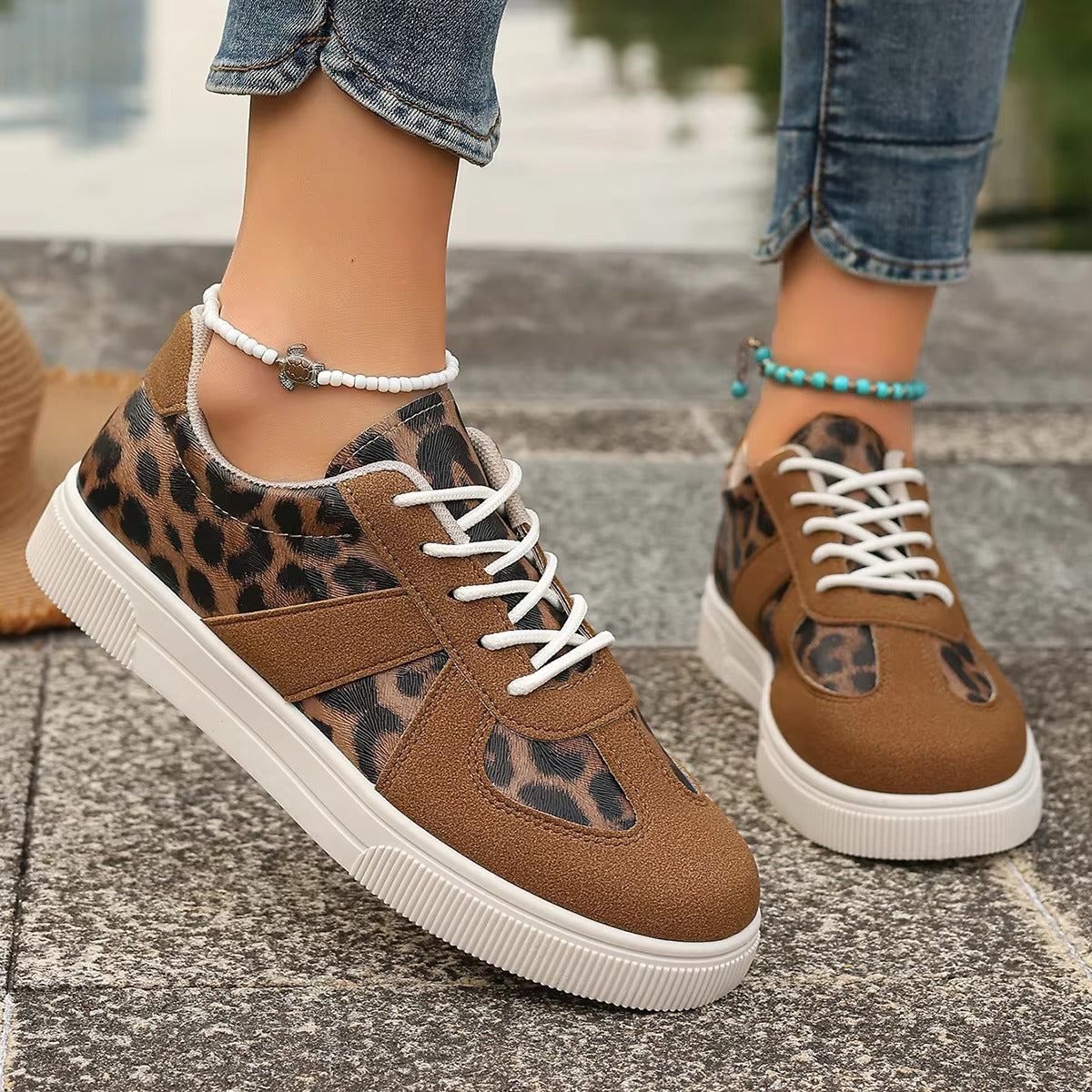 1660 2025 new leopard suede casual sneakers – women's, size 36-42