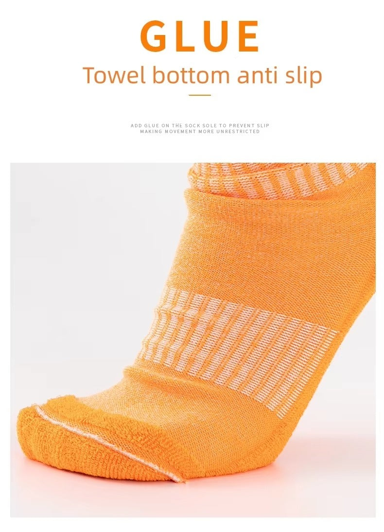 Adult non-slip towel bottom thick long tube socks – solid color, sport, football & basketball