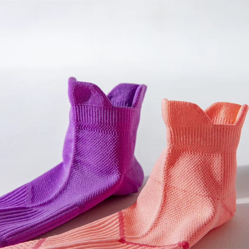 Custom logo breathable athletic compression running bamboo ankle sport socks – men's