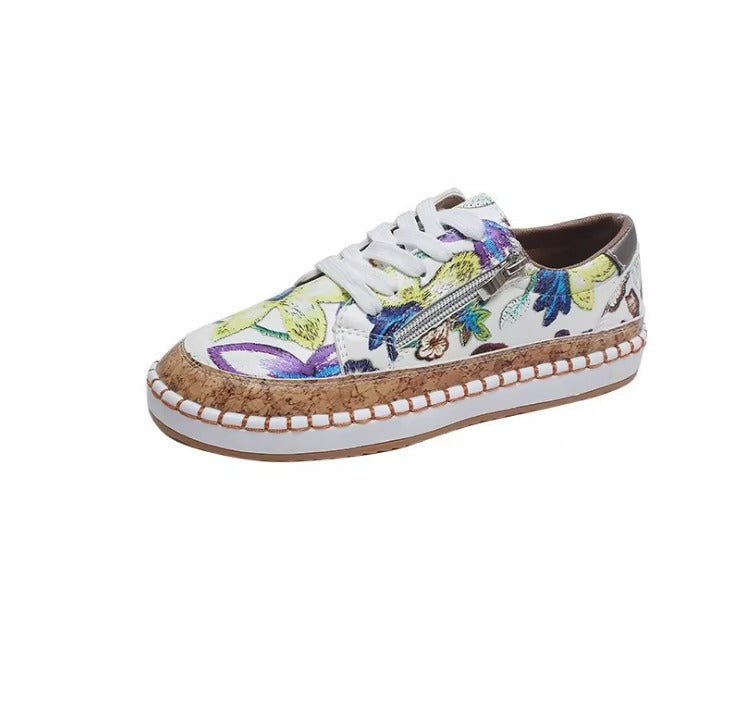 New style large size round toe flat casual ladies' single shoes 196