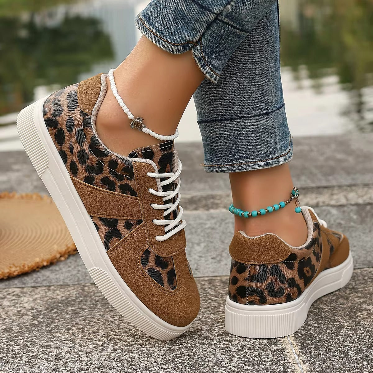 1660 2025 new leopard suede casual sneakers – women's, size 36-42