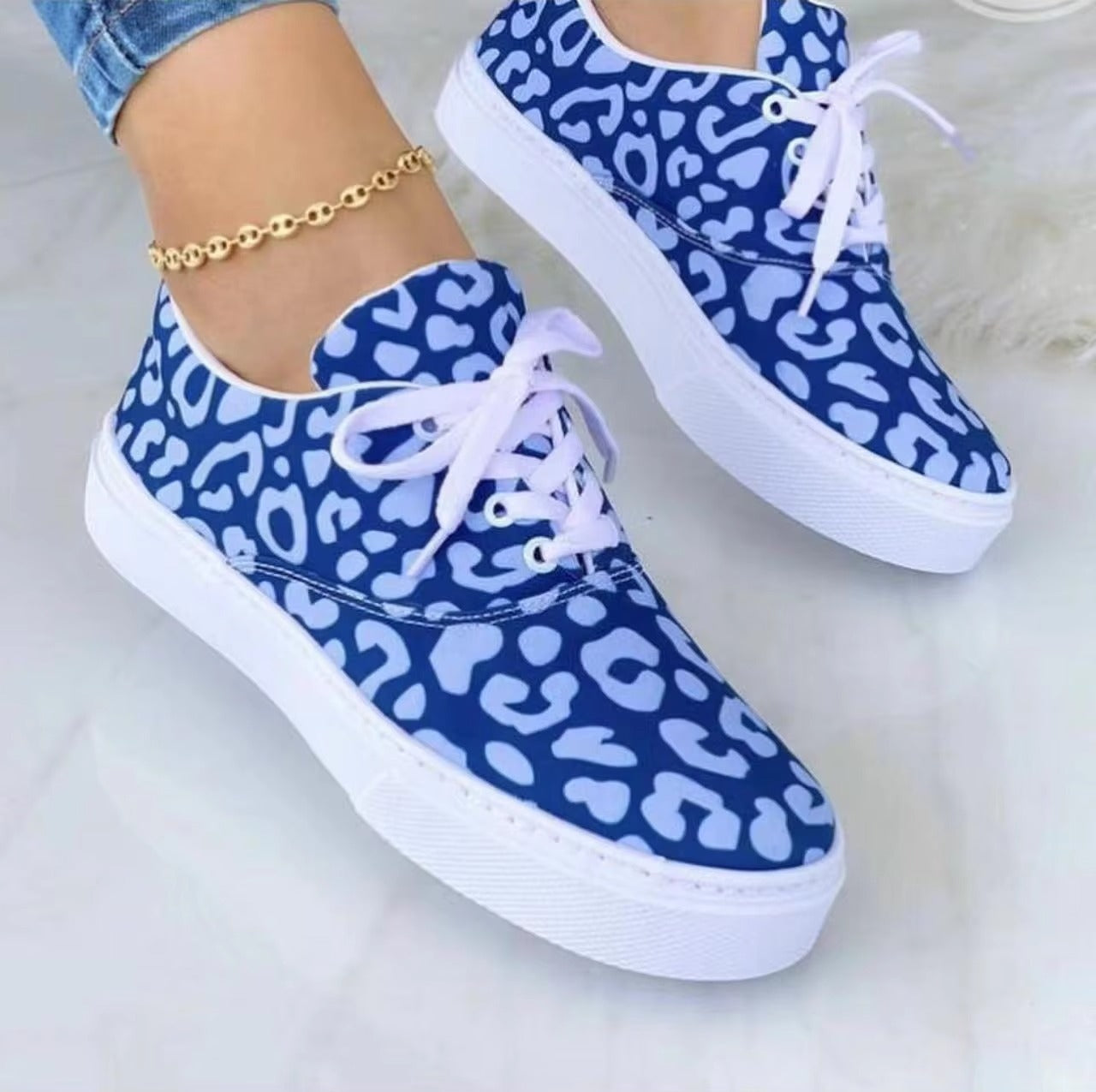 Women's cartoon graffiti casual sneakers 183